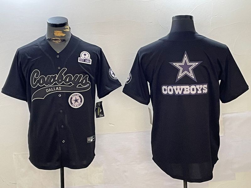 Men Dallas Cowboys Blank Black Joint Name 2024 Nike Limited NFL Jersey style 16->dallas cowboys->NFL Jersey